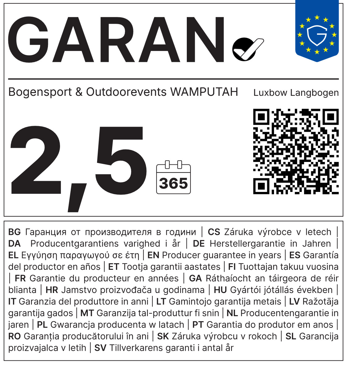 Luxbow Langbogen 58" lang, verschiedene Ausführungen, Limited Edition – Bild 11